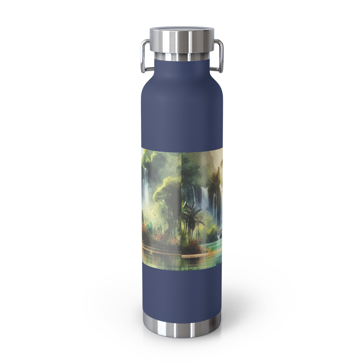 Inspirational Copper Vacuum Insulated Water Bottle - 22oz - "Jesus Fills My Cup"