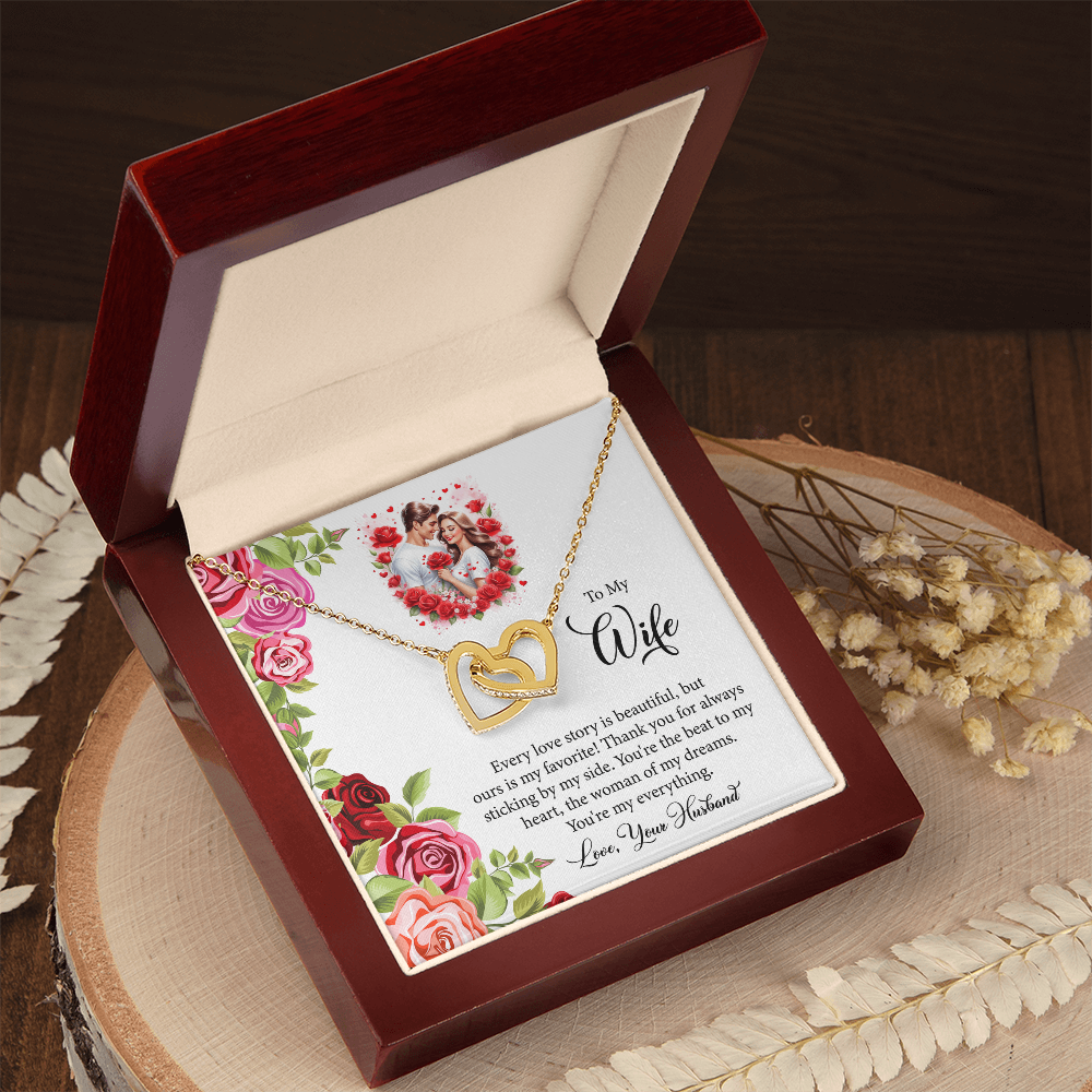 Interlocking Hearts Necklace For Wife
