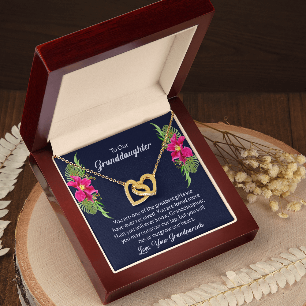 Interlocking Hearts Necklace For Granddaughter