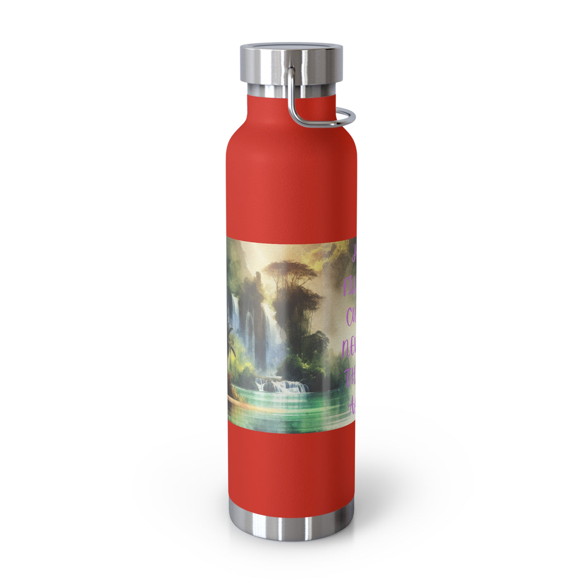 Inspirational Copper Vacuum Insulated Water Bottle - 22oz - "Jesus Fills My Cup"