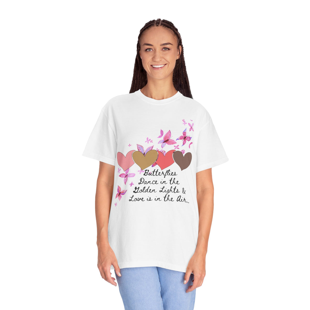 Butterflies & Hearts Love Unisex Garment-Dyed T-Shirt