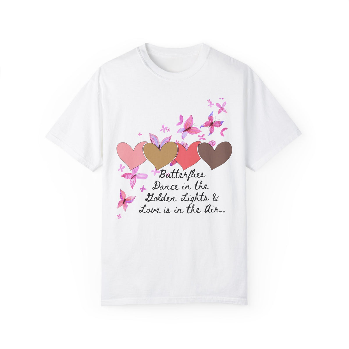 Butterflies & Hearts Love Unisex Garment-Dyed T-Shirt
