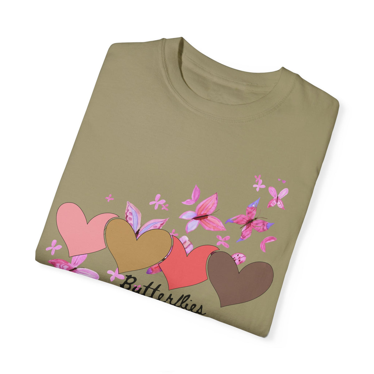Butterflies & Hearts Love Unisex Garment-Dyed T-Shirt
