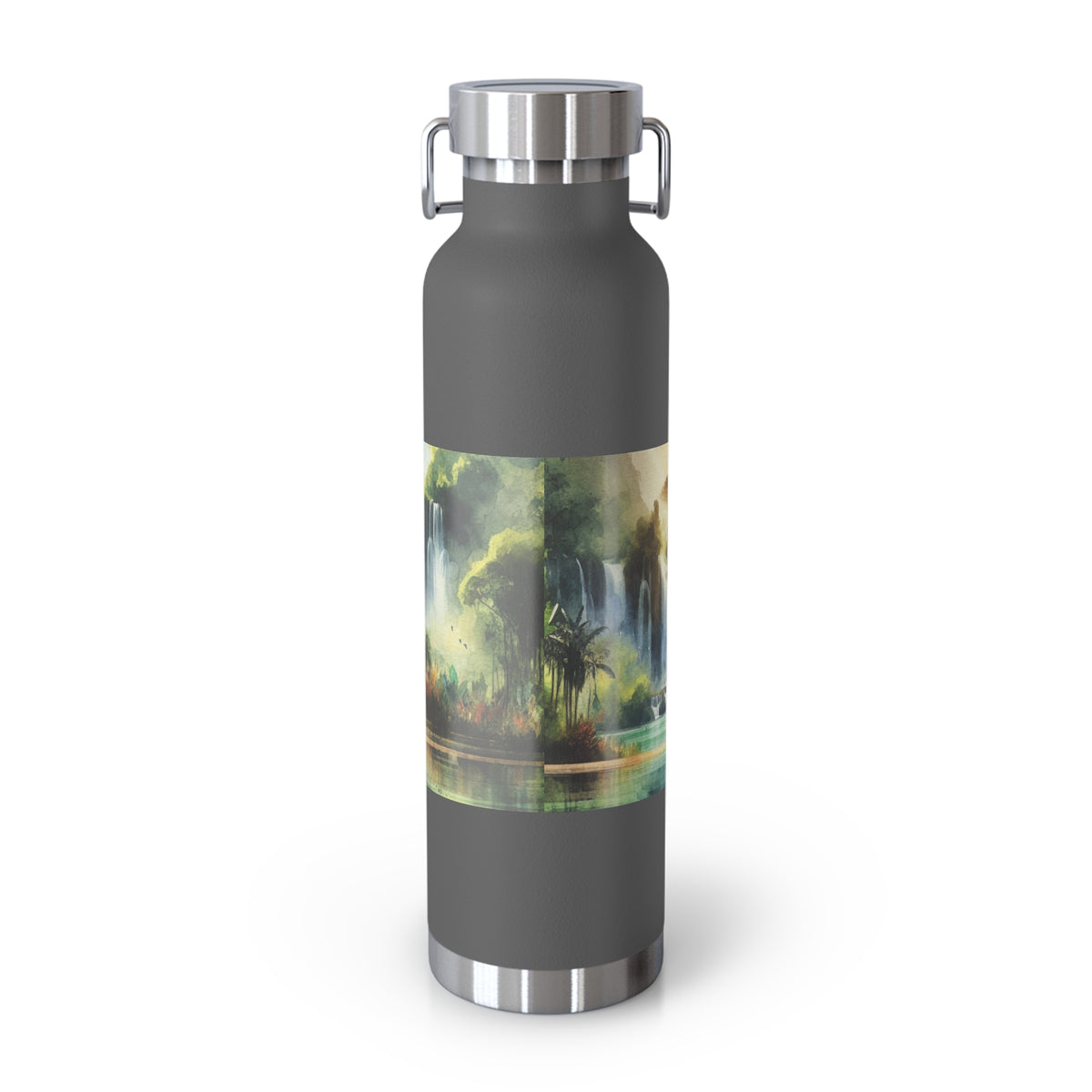 Inspirational Copper Vacuum Insulated Water Bottle - 22oz - "Jesus Fills My Cup"
