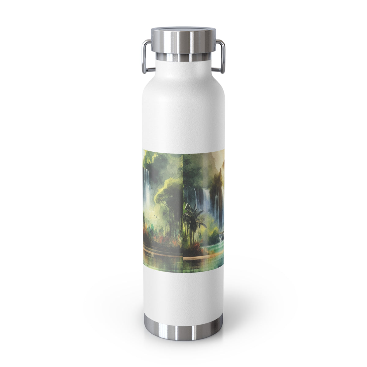 Inspirational Copper Vacuum Insulated Water Bottle - 22oz - "Jesus Fills My Cup"