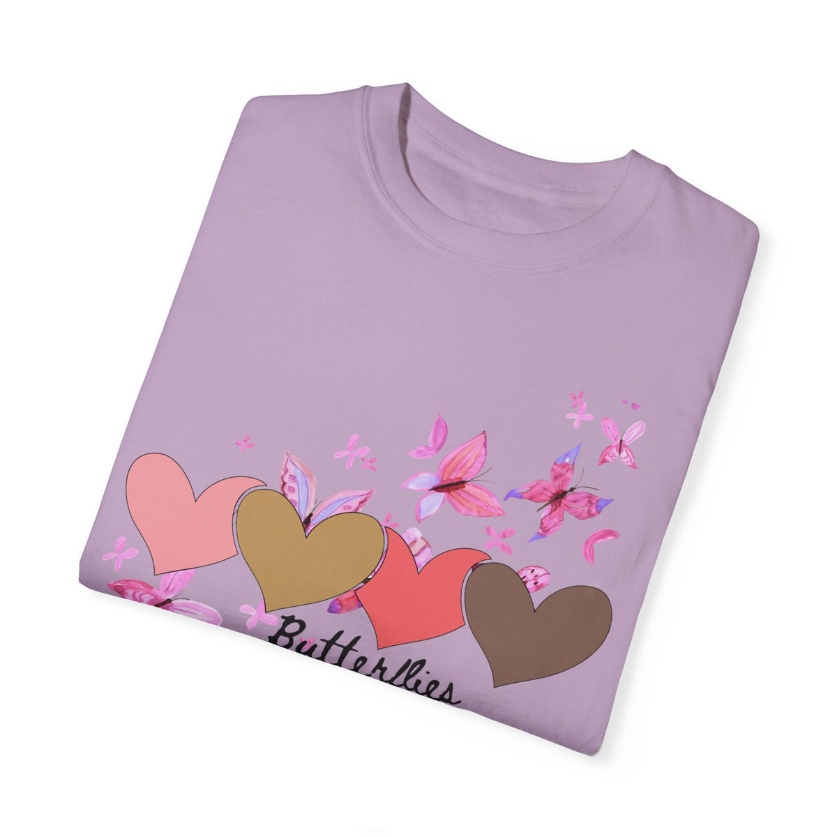 Butterflies & Hearts Love Unisex Garment-Dyed T-Shirt