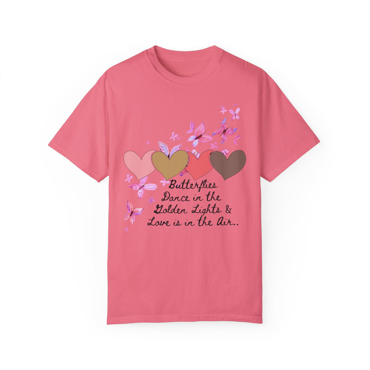 Butterflies & Hearts Love Unisex Garment-Dyed T-Shirt