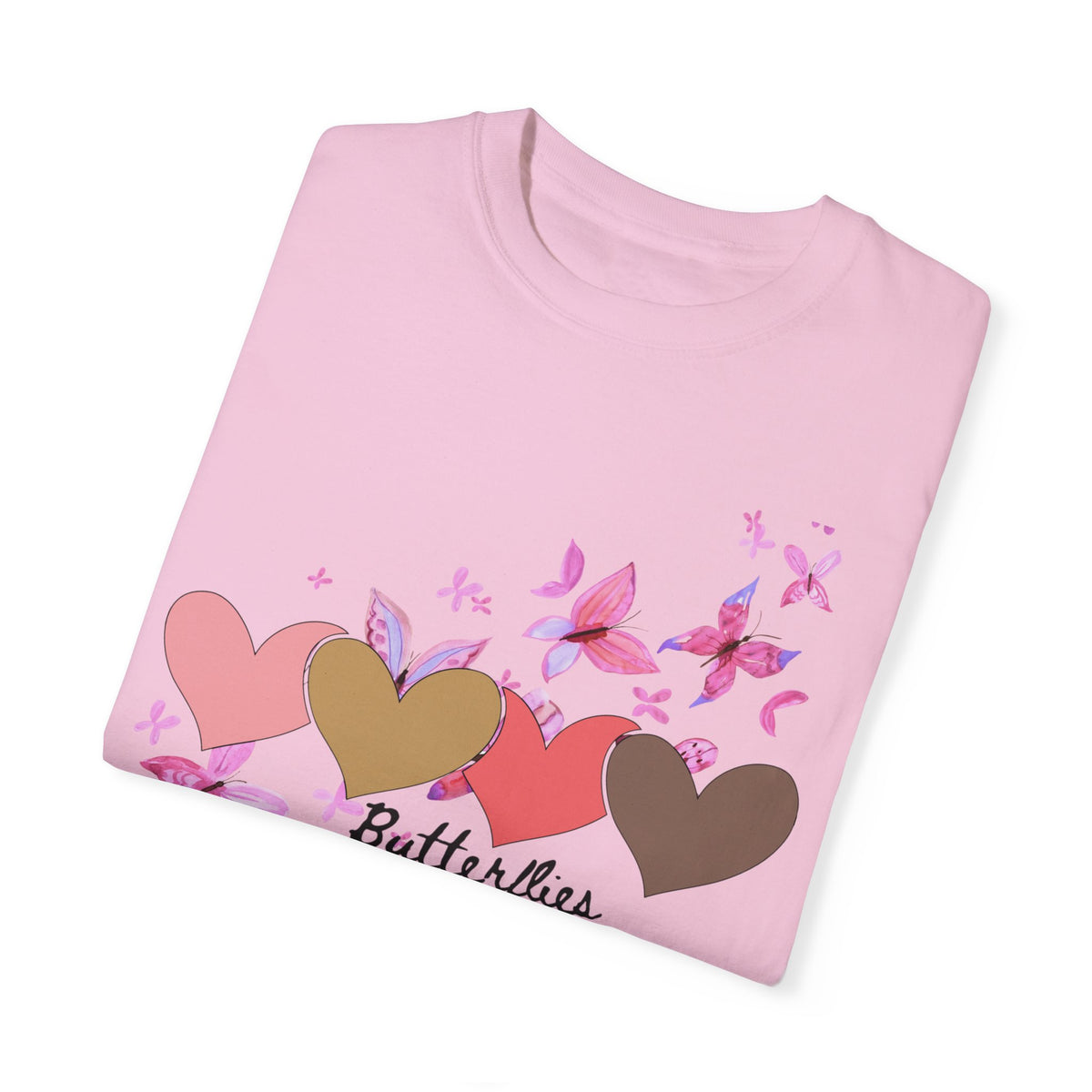 Butterflies & Hearts Love Unisex Garment-Dyed T-Shirt