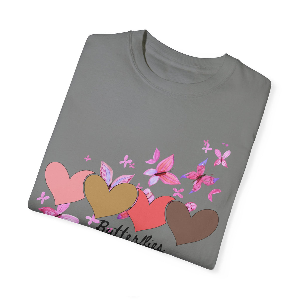 Butterflies & Hearts Love Unisex Garment-Dyed T-Shirt