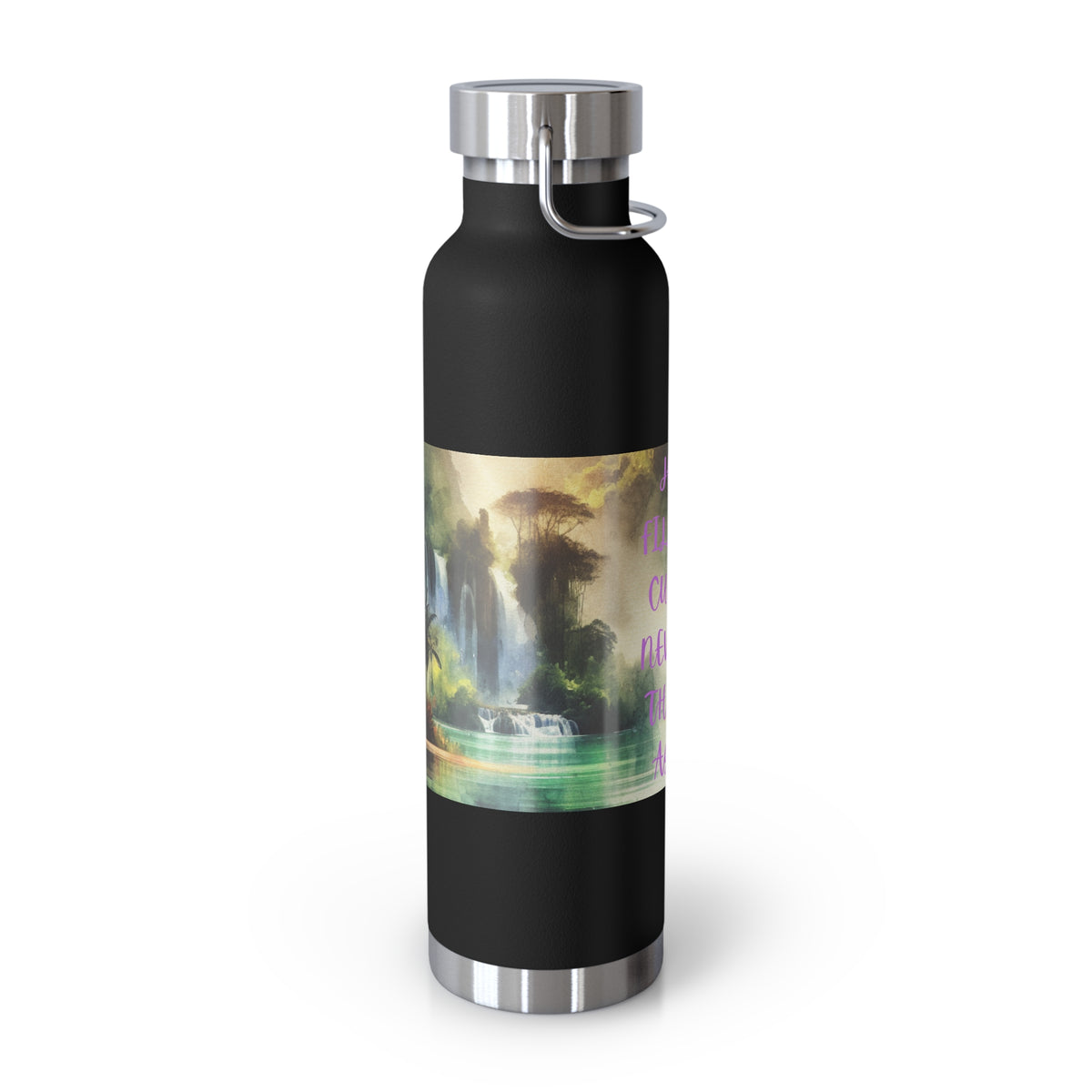 Inspirational Copper Vacuum Insulated Water Bottle - 22oz - "Jesus Fills My Cup"