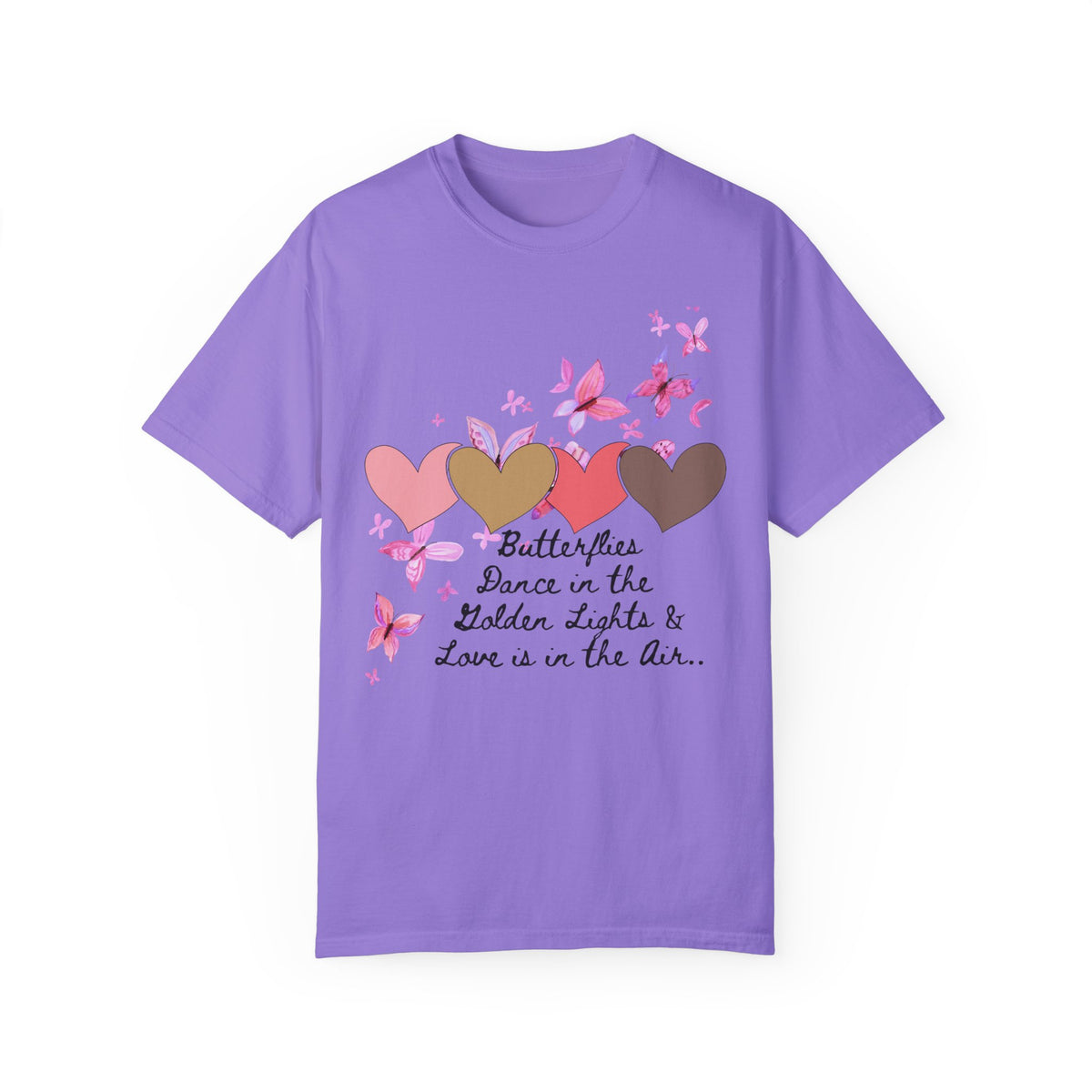 Butterflies & Hearts Love Unisex Garment-Dyed T-Shirt