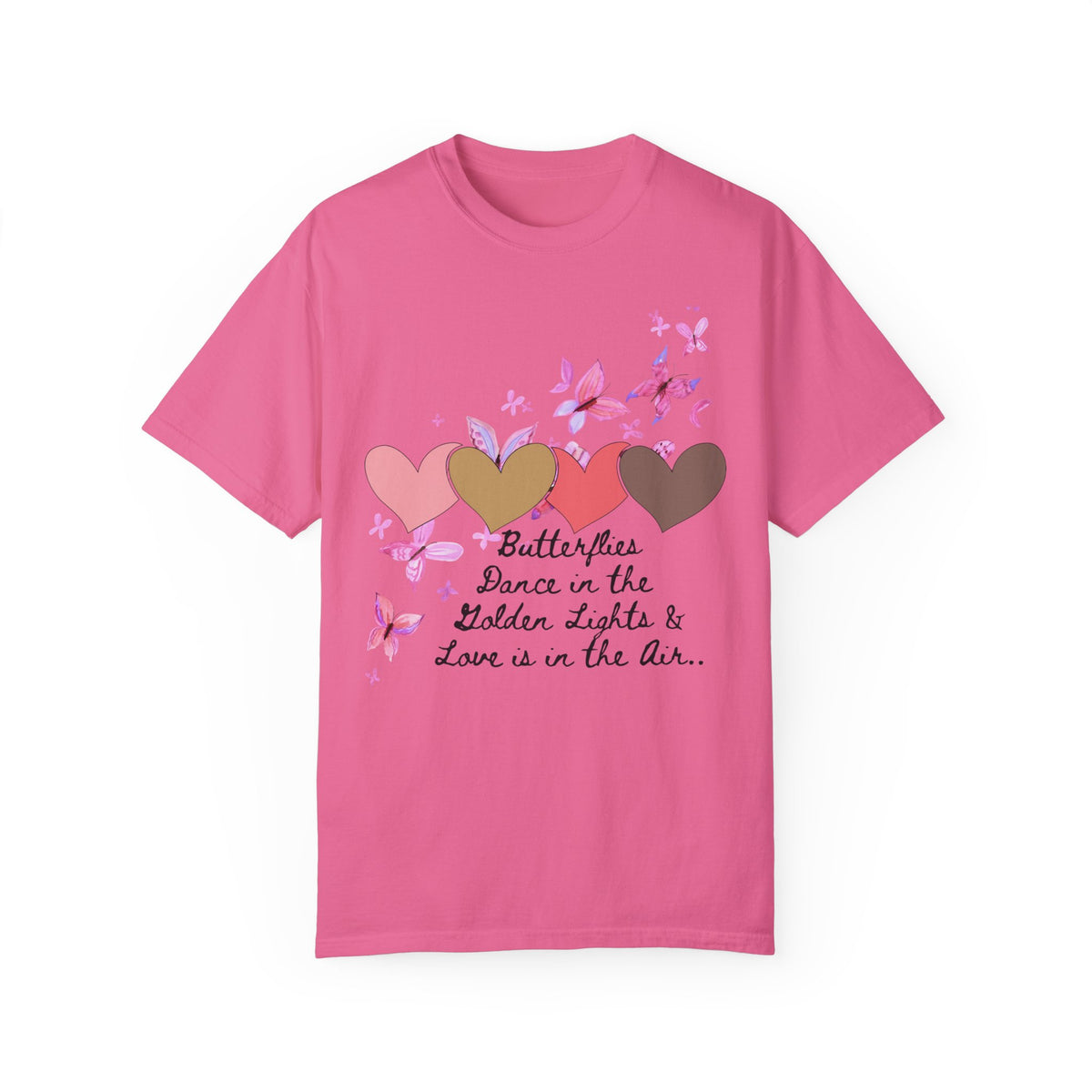 Butterflies & Hearts Love Unisex Garment-Dyed T-Shirt