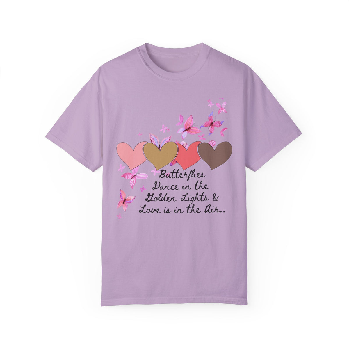 Butterflies & Hearts Love Unisex Garment-Dyed T-Shirt