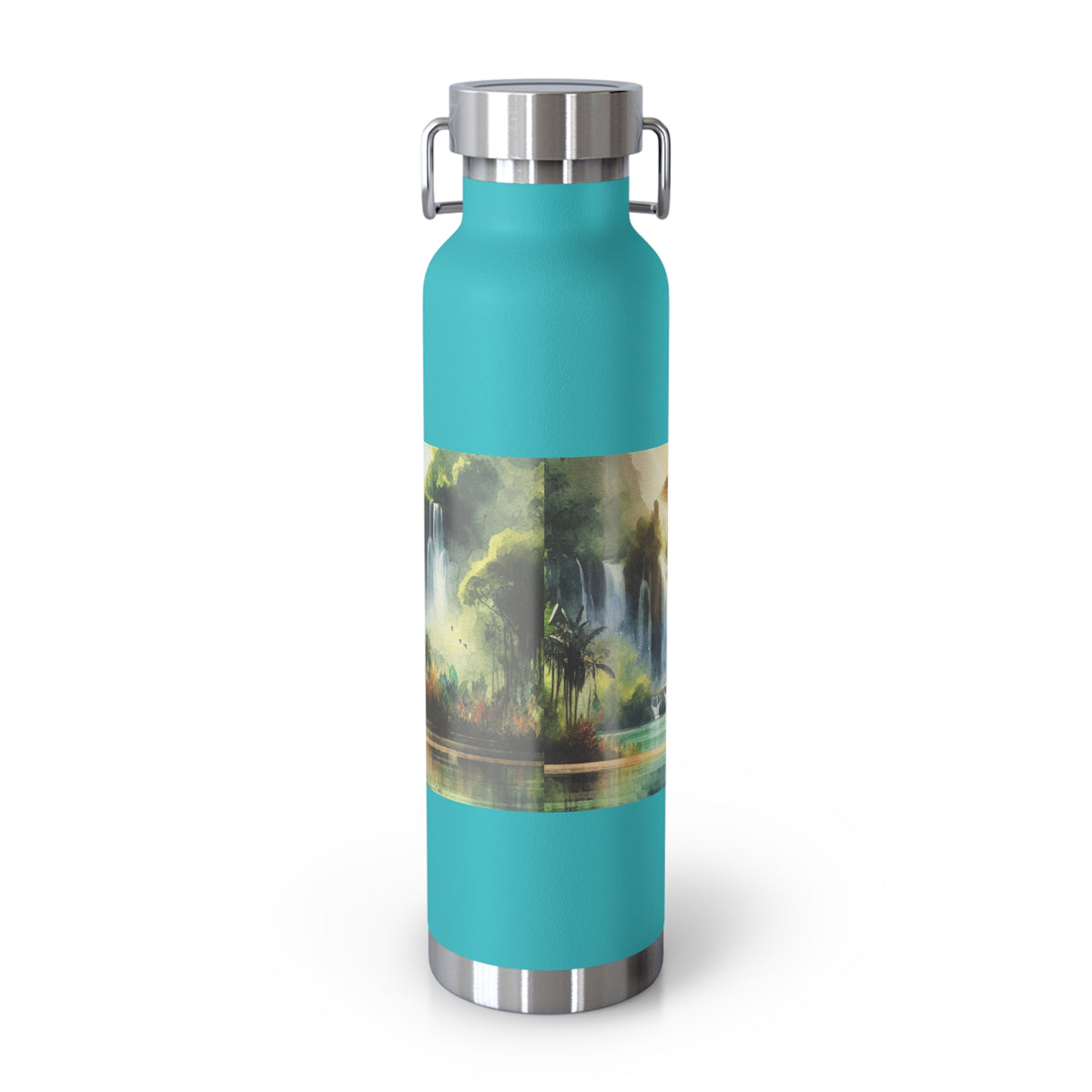 Inspirational Copper Vacuum Insulated Water Bottle - 22oz - "Jesus Fills My Cup"