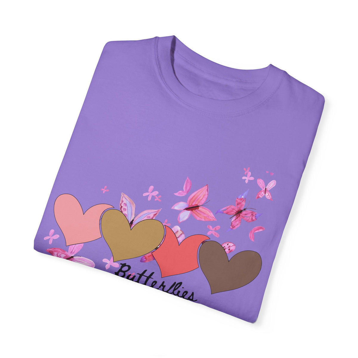 Butterflies & Hearts Love Unisex Garment-Dyed T-Shirt