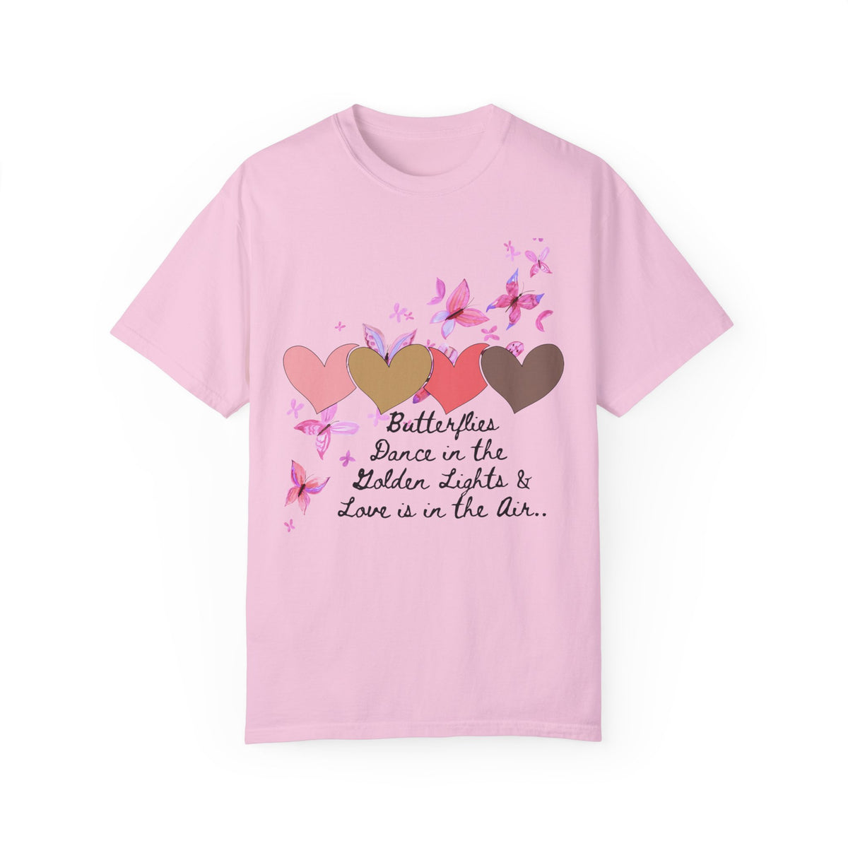 Butterflies & Hearts Love Unisex Garment-Dyed T-Shirt