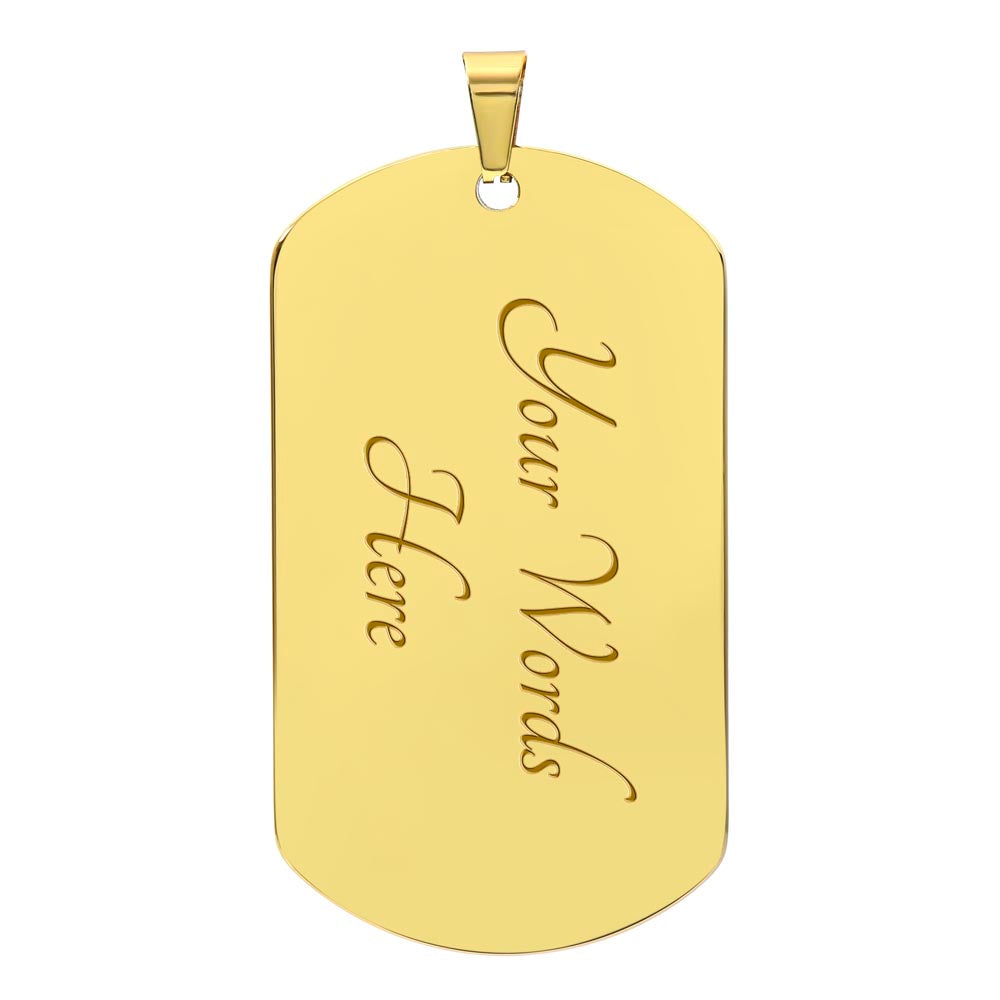 Luxury Graphic Dog Tag Necklace For Grandson